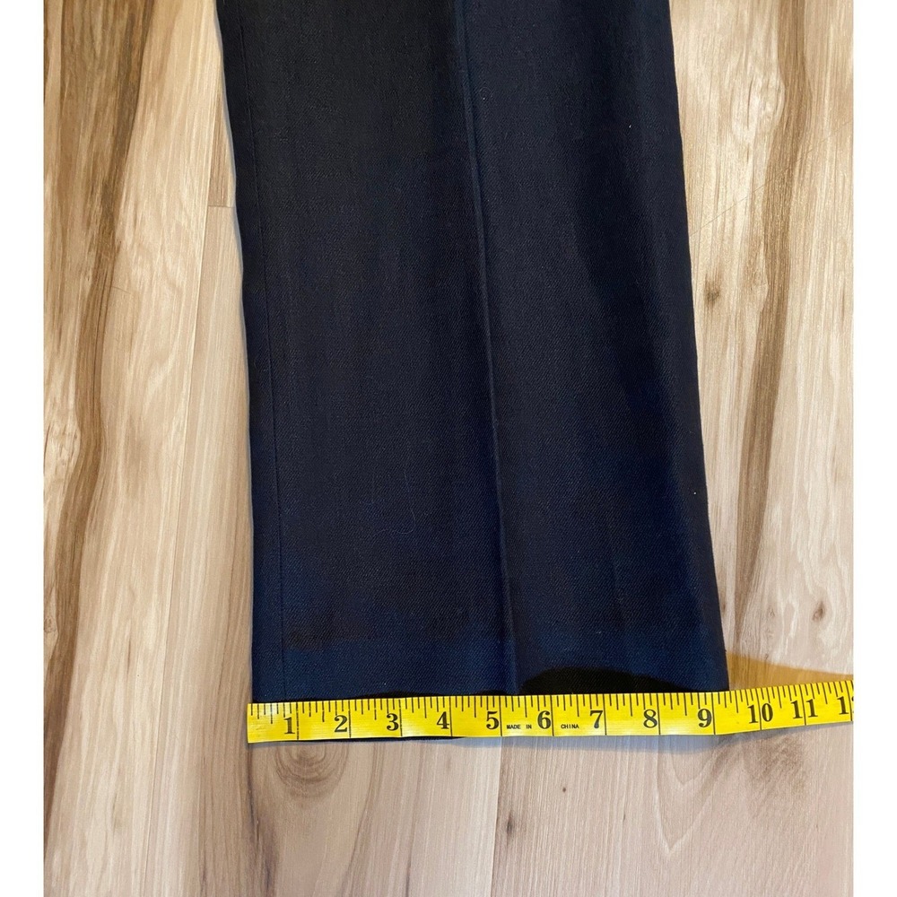 Lauren Ralph Lauren Womens Black 100% Linen Straight Leg Lined Pants Size 12 - Picture 6 of 9